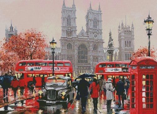 Westminster Abbey by Artecy printed cross stitch chart